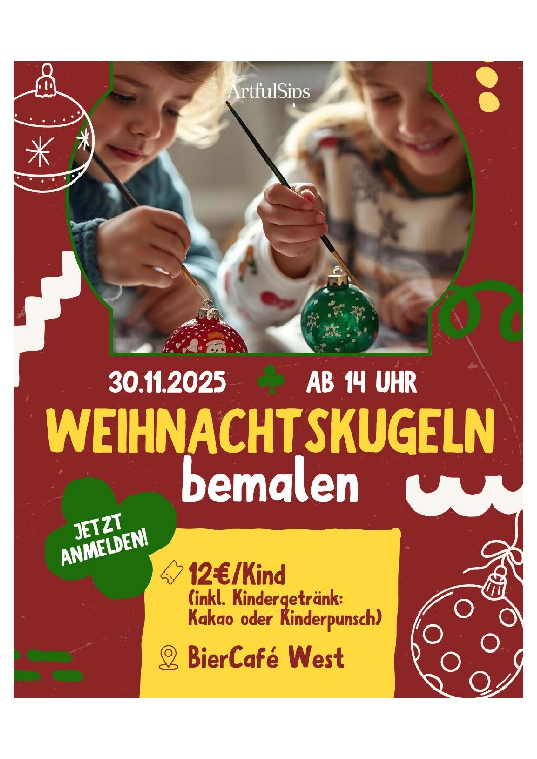 KIDS WEIHNACHTSKUGELN BEMALEN